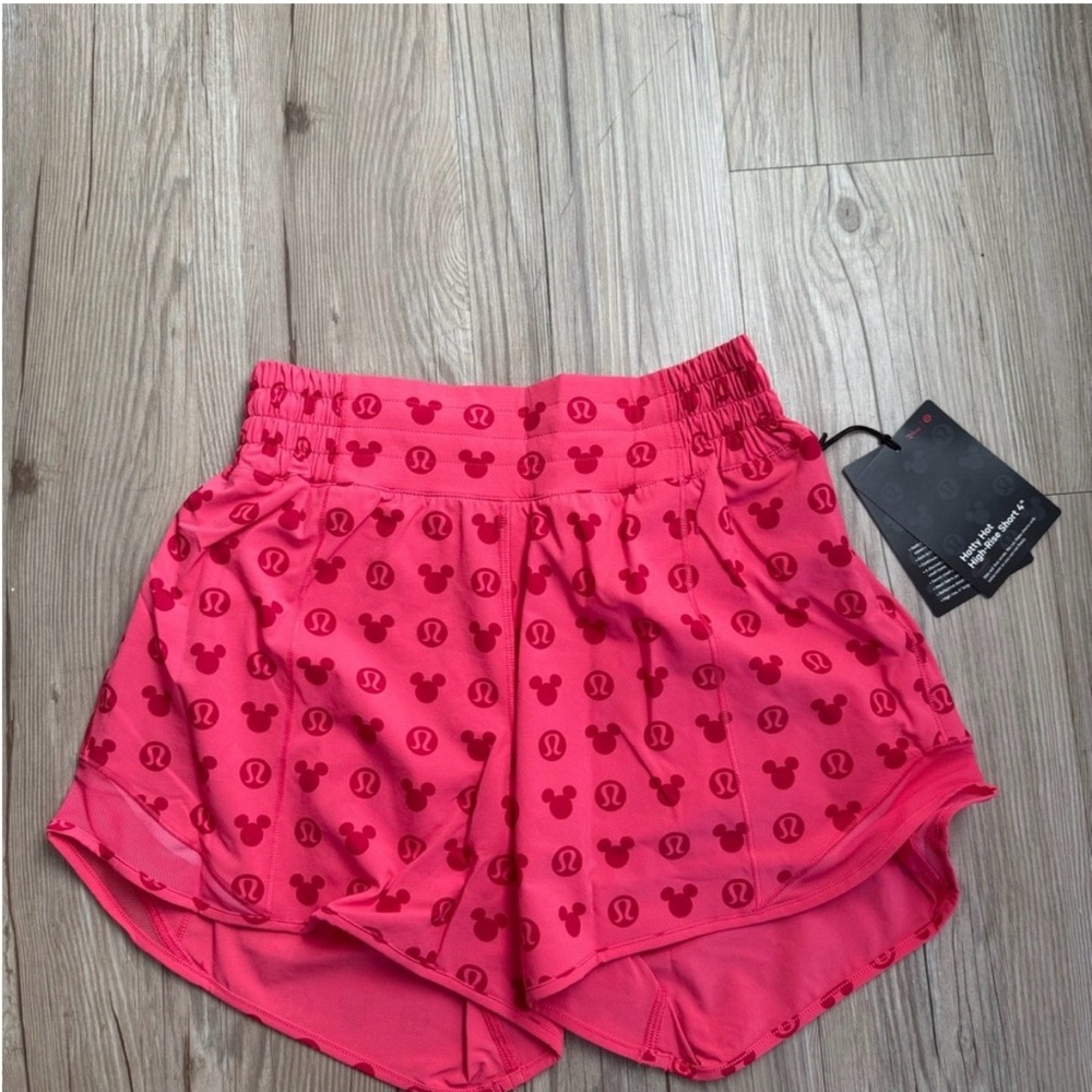 Disney x lululemon Hotty Hot High-Rise Short 4, Disney Classic Pink. Never worn!
